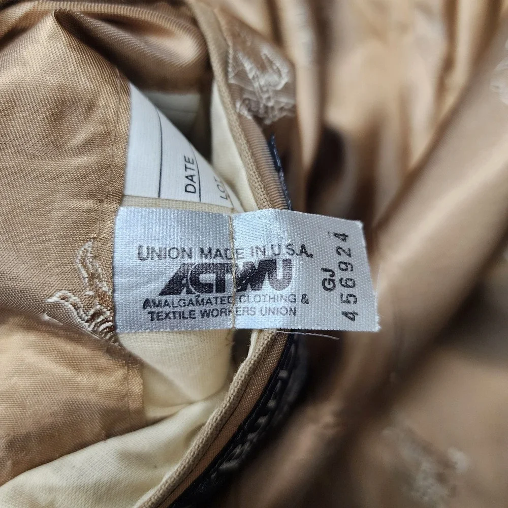 Burberrys‎ Pure Wool Blazer Sport Coat Jacket Gold Buttons Tan Logo Lined